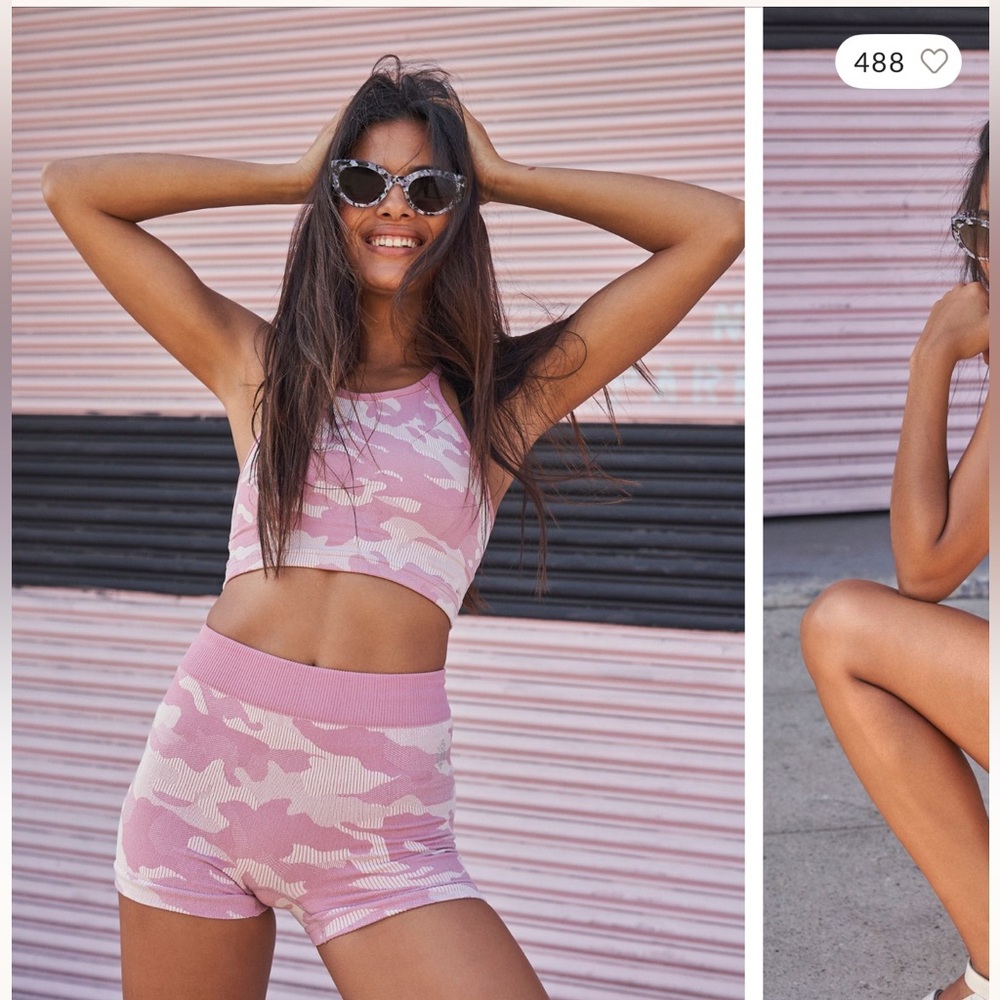 Prajna Camo Shorts Sports Bra and Shorts Set